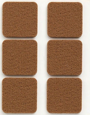 Inofix 4084-4 Square Furniture Protectors with Sticker 31x31mm 6pcs