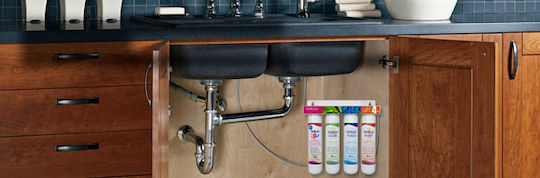 Pure Pro 4-Stage Under Sink / Central Supply Water Filter System RS4000 with Faucet with Replacement Filter