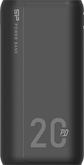 Silicon Power QS15 Power Bank 20000mAh cu 2 Porturi USB-A și Port USB-C Livrarea energiei / Quick Charge 3.0 Negru