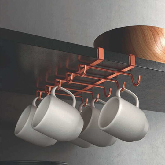 Metaltex Βάση για Κούπες My Mug Μεταλλική 28x6x6εκ. Ροζ Χρυσό