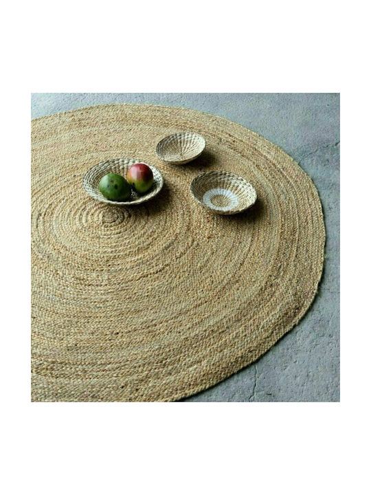 Nima Yoga Rug Round Summer Wicker Beige