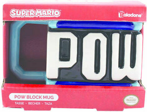 Paladone Super Mario - Pow Block Κούπα Κεραμική Μπλε 330ml