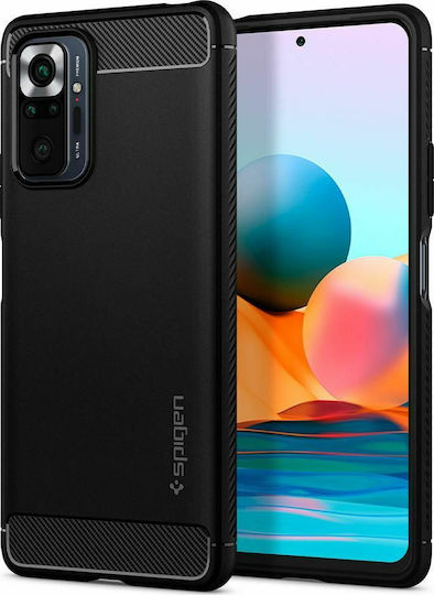 Spigen Rugged Armor Задна корица Силикон Черен (Redmi Note 10 / 10s / Poco M5s)