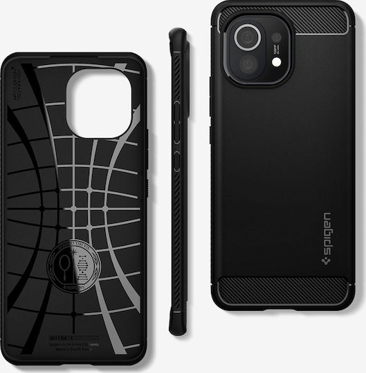 Spigen Rugged Armor Umschlag Rückseite Silikon 2mm Schwarz (Xiaomi Mi 11)