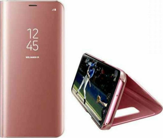Hurtel Clear View Book Πλαστικό Ροζ Χρυσό (Redmi Note 9)