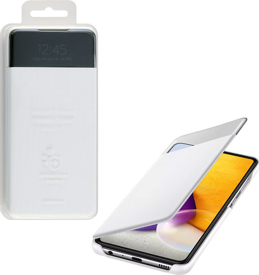 Samsung S View Wallet Cover Synthetisches Leder Weiß (Galaxy A72)