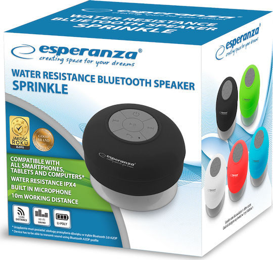 Esperanza Sprinkle Bluetooth Speaker 3W Black