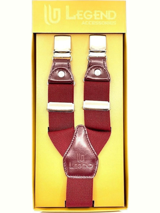 Legend Accessories Suspenders Monochrome Burgundy