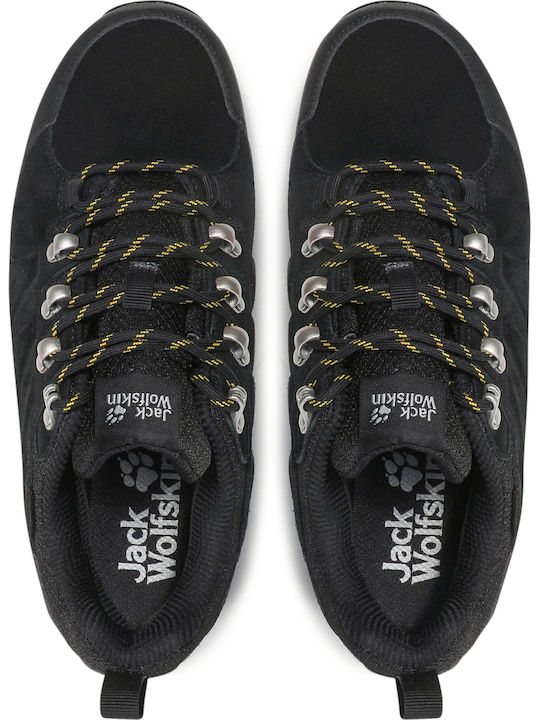 Jack Wolfskin Refugio Texapore Ανδρικά Ορειβατικά Παπούτσια Μαύρα