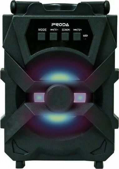 Proda PD-S500 Bluetooth Speaker 5W with Radio and Battery Life up to 4 hours Black