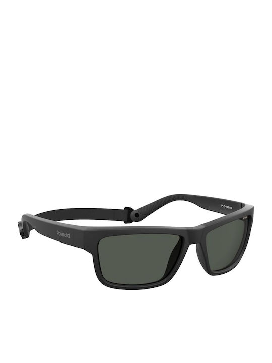 Polaroid Men's Sunglasses with Black Plastic Frame and Black Polarized Lens PLD7031/S 807/M9