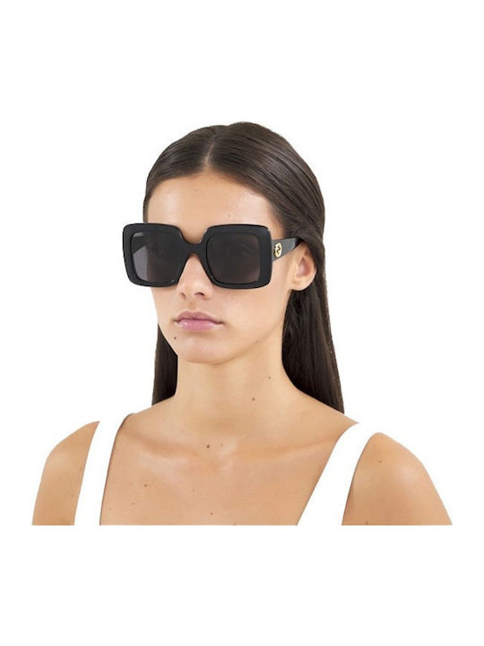 Gucci Damen Sonnenbrille mit Schwarz Kunststoff Gestell und Schwarz Linse GG0896S 001