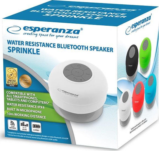 Esperanza Sprinkle Bluetooth-Lautsprecher 3W mit Radio Weiß