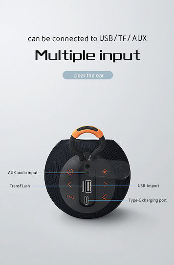 Hopestar H52 Αδιάβροχο Ηχείο Bluetooth 5W με Ραδιόφωνο και Διάρκεια Μπαταρίας έως 6 ώρες Μαύρο