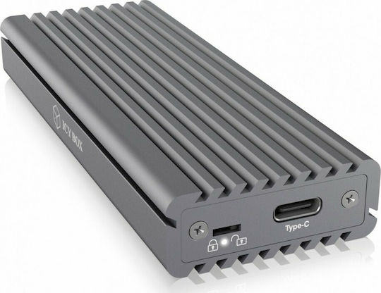 Icy Box Θήκη για Σκληρό Δίσκο M.2 PCI Express NVME με σύνδεση USB 3.1 Type-C σε Γκρι χρώμα