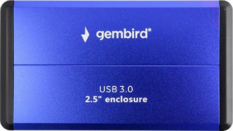 Gembird Case for Hard Drive 2.5" SATA III with Connection USB 3.0 Blue