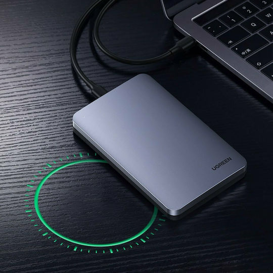 Ugreen CM300 Θήκη για Σκληρό Δίσκο 2.5" SATA III με σύνδεση USB 3.1 σε Γκρι χρώμα
