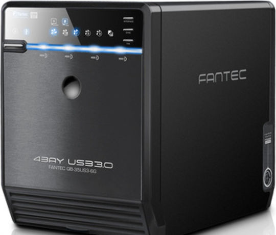 Fantec QB-35US3-6G Твърд диск кутия за 4 твърди дискове 3.5" SATA III с връзка USB 3.0 / eSATA в Черен цвят