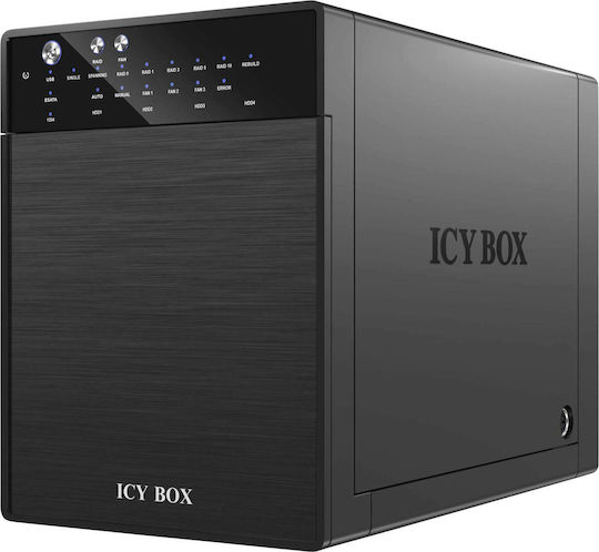 Icy Box Θήκη για 4 Σκληρούς Δίσκους 3.5" SATA III με σύνδεση USB 3.0 / eSATA