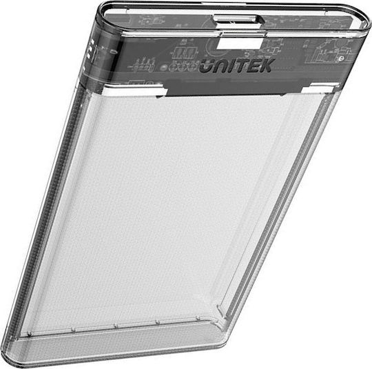 Unitek DiskGuard Limpid R Θήκη για Σκληρό Δίσκο 2.5" SATA III με σύνδεση USB 3.1 σε Διάφανο χρώμα