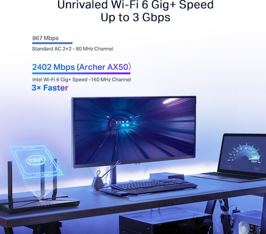 TP-LINK Archer AX50 v1 Ασύρματο Router Wi‑Fi 6 με 4 Θύρες Gigabit
