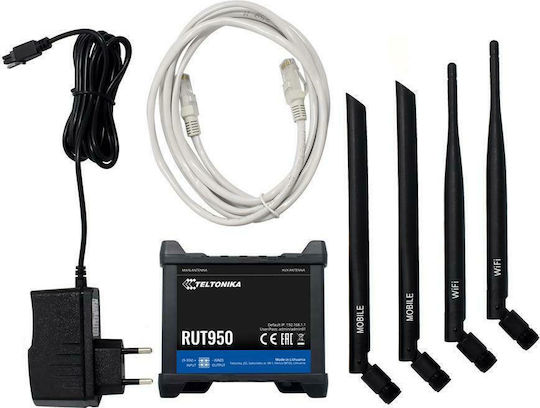 Teltonika RUT950 v3 Ασύρματο 4G Router Wi‑Fi 4 με 4 Θύρες