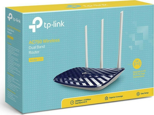 TP-LINK Archer C20 v4 Ασύρματο Router Wi‑Fi 5 με 4 Θύρες