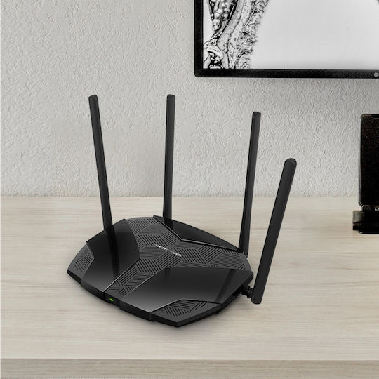 Mercusys MR70X v1 Drahtlos Router Wi-Fi 6 mit 3 Anschlüssen Gigabit Ethernet