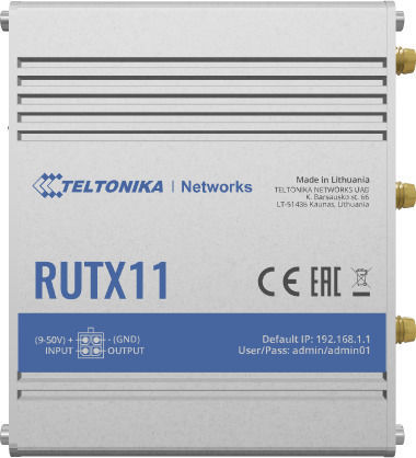 Teltonika RUTX11 v1 Ασύρματο 4G Router Wi‑Fi 5 με 4 Θύρες Gigabit