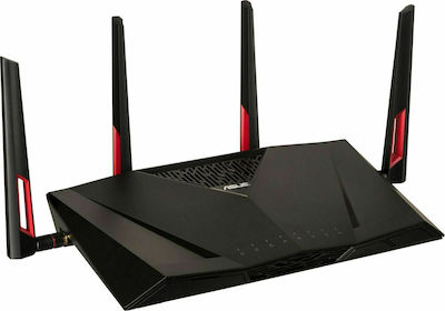 Asus RT-AC88U Drahtlos Router Wi‑Fi 5 mit 8 Anschlüssen Gigabit Ethernet