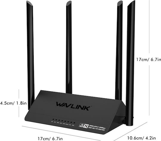 Wavlink ARK 4 N300 Ασύρματο Router με 2 Θύρες