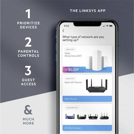 LinkSys MR7350 Drahtlos Router Wi-Fi 6 mit 4 Anschlüssen Gigabit Ethernet