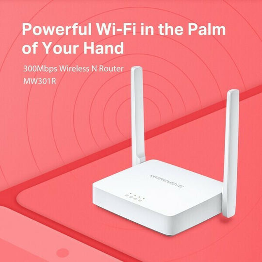 Mercusys MW301R v1 Безжичен Рутер Wi‑Fi 4 - Безжична мрежа 4 с 2 Порта Ethernet