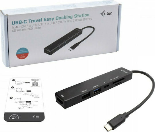 i-tec USB-C Docking Station with HDMI 4K PD Black (C31TRAVELEASYDOCKPD)