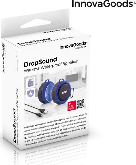 InnovaGoods DropSound Ηχείο Bluetooth 3W με Διάρκεια Μπαταρίας έως 3 ώρες Μπλε