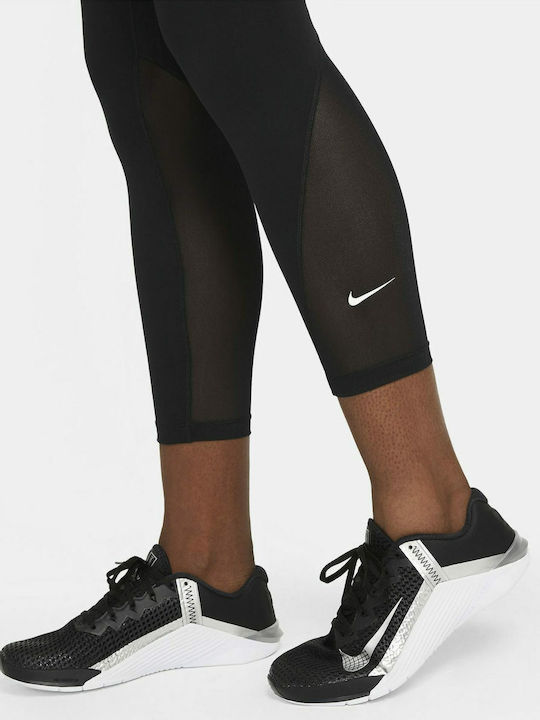One Mid-rise Women's Cropped Running Legging High Waisted Dri-Fit Black