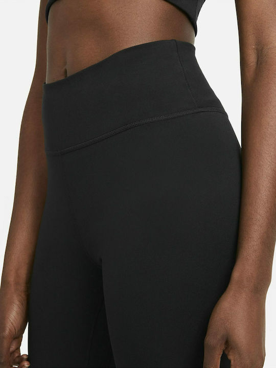 One Mid-rise Women's Cropped Running Legging High Waisted Dri-Fit Black