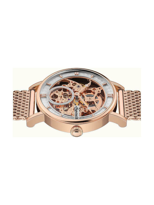 Ingersoll The Herald Watch Automatic with Pink Gold Metal Bracelet