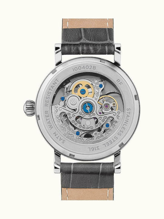 Ingersoll The Herald Men's Watch 40mm Automatic with Black Leather Strap