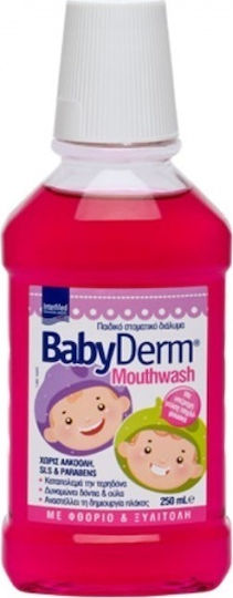 InterMed Mouthwash Babyderm 250ml with Τσιχλόφουσκα Flavour for 3+ years
