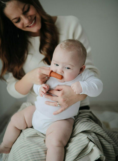 Mushie Set Baby Finger Toothbrushes For 0m+ 2 Pieces Shifting Sand / Blush