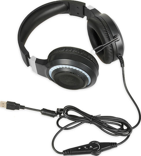 iBox X10 Über Ohr Gaming-Headset mit Verbindung USB Schwarz