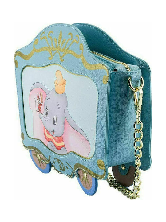 Loungefly Disney Aniversary 80th Dumbo Kids Bag Shoulder Bag Blue 22.5cmx7cmx22.5cmcm