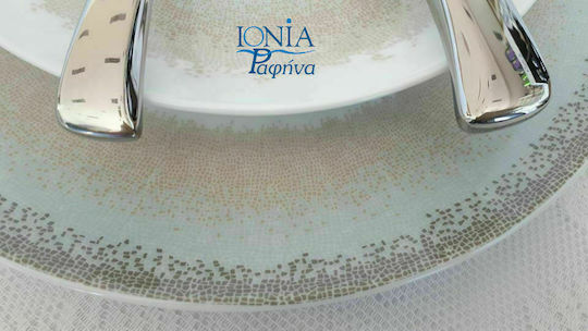 Ionia Apeiron Porcelain Salad Bowl White-Beige 27x27x11cm