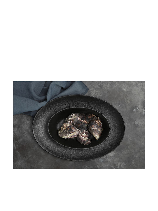 Maxwell & Williams Caviar Porcelain Salad Bowl Black 36x36cm