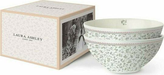 Laura Ashley Wild Clematis Μπωλ Σερβιρίσματος Δημητριακών Στρογγυλό από Πορσελάνη Λευκό με Διάμετρο 16εκ. 2τμχ Laura Ashley Wild Clematis Μπωλ Σερβιρίσματος Δημητριακών Στρογγυλό από Πορσελάνη Λευκό με Διάμετρο 16εκ. 2τμχ