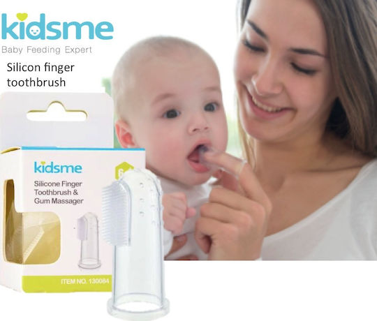 Kidsme Periuță de Dinți cu Deget pentru Bebeluși 0m+ Transparentă