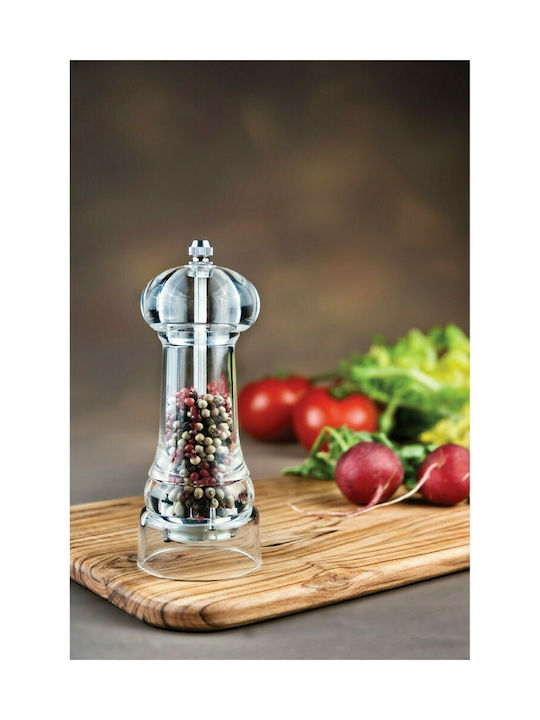 Metaltex Manual Plastic Pepper Mill 14cm Transparent