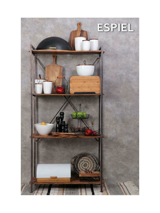 Espiel Classic Manual Set Spice Mills made of Wood in Black Color 21cm 4pcs