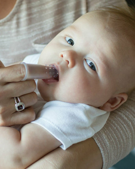 Babyono Бебешка Четка За Зъби За Пръст За 0м+ Розова